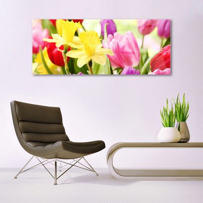 Plexiglas® Wall Art Flowers floral red yellow green