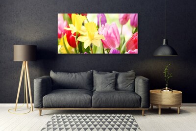 Plexiglas® Wall Art Flowers floral red yellow green