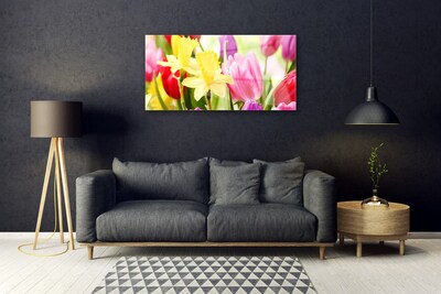 Plexiglas® Wall Art Flowers floral red yellow green