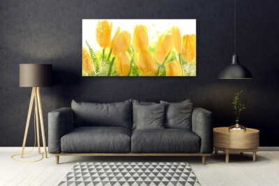 Plexiglas® Wall Art Tulips floral yellow green