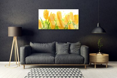 Plexiglas® Wall Art Tulips floral yellow green