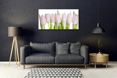 Plexiglas® Wall Art Tulips floral pink green