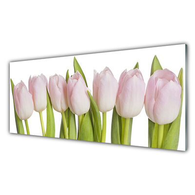 Plexiglas® Wall Art Tulips floral pink green