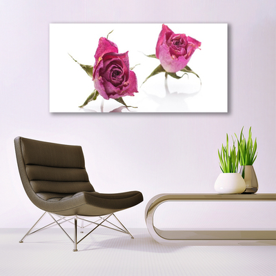 Plexiglas® Wall Art Roses floral red green