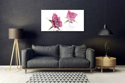 Plexiglas® Wall Art Roses floral red green