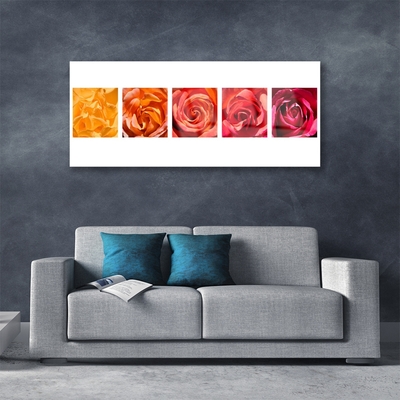 Plexiglas® Wall Art Roses floral yellow orange red