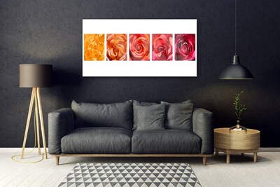 Plexiglas® Wall Art Roses floral yellow orange red