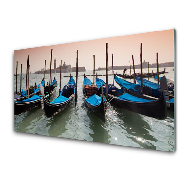 Plexiglas® Wall Art Boats architecture black blue