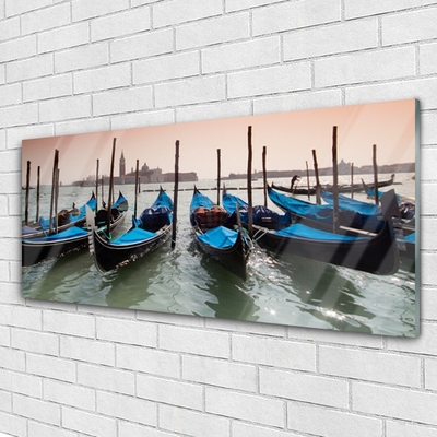 Plexiglas® Wall Art Boats architecture black blue