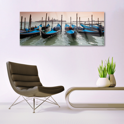 Plexiglas® Wall Art Boats architecture black blue