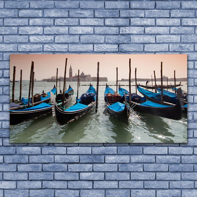 Plexiglas® Wall Art Boats architecture black blue