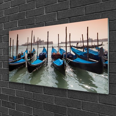 Plexiglas® Wall Art Boats architecture black blue