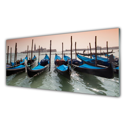 Plexiglas® Wall Art Boats architecture black blue