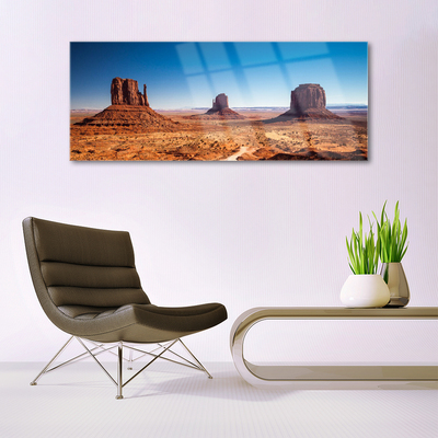 Plexiglas® Wall Art Desert landscape yellow brown