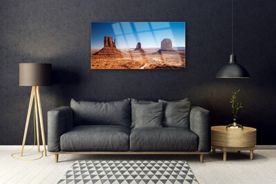 Plexiglas® Wall Art Desert landscape yellow brown