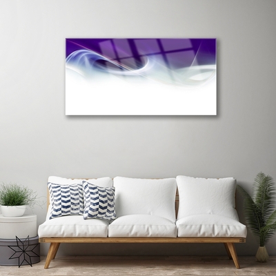 Plexiglas® Wall Art Abstract art white grey purple