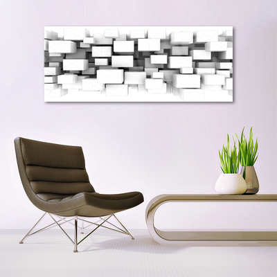 Plexiglas® Wall Art Abstract kitchen white grey