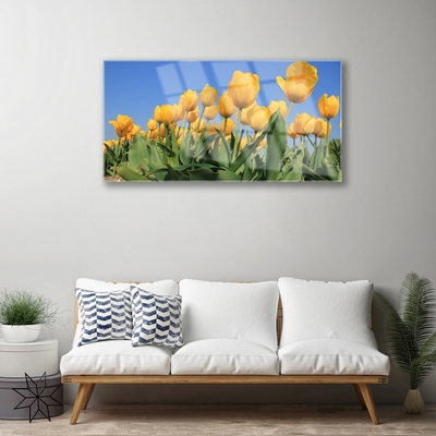 Plexiglas® Wall Art Tulips floral yellow