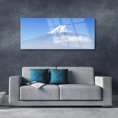 Plexiglas® Wall Art Mountains landscape white blue