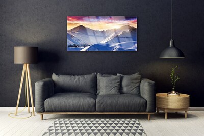 Plexiglas® Wall Art Mountains landscape white blue