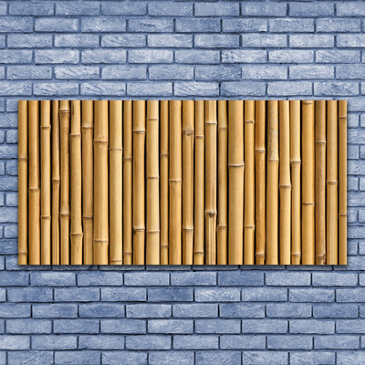 Plexiglas® Wall Art Bamboo canes floral yellow