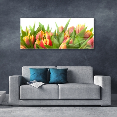 Plexiglas® Wall Art Tulips floral orange yellow