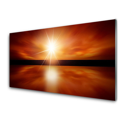 Plexiglas® Wall Art Sun landscape yellow