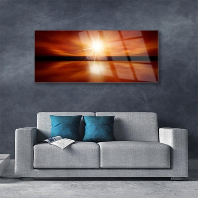 Plexiglas® Wall Art Sun landscape yellow