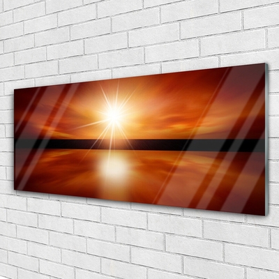 Plexiglas® Wall Art Sun landscape yellow