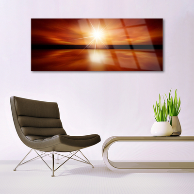 Plexiglas® Wall Art Sun landscape yellow