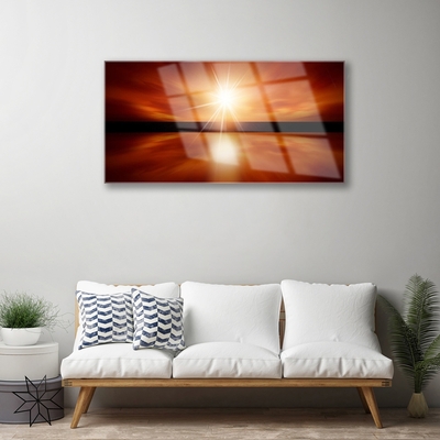 Plexiglas® Wall Art Sun landscape yellow