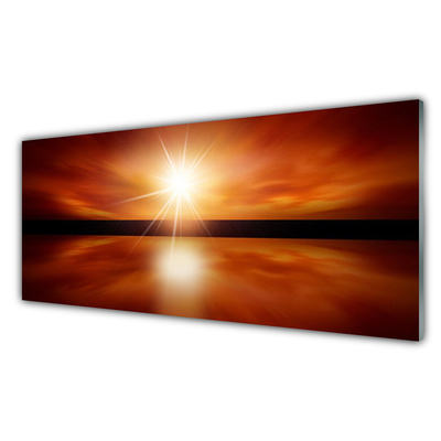 Plexiglas® Wall Art Sun landscape yellow