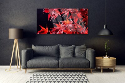 Plexiglas® Wall Art Leaves floral orange