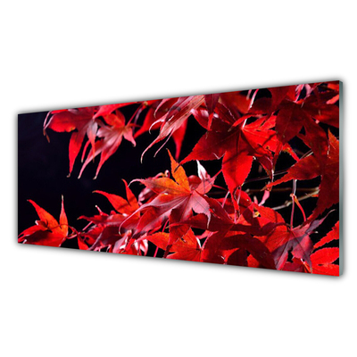 Plexiglas® Wall Art Leaves floral orange