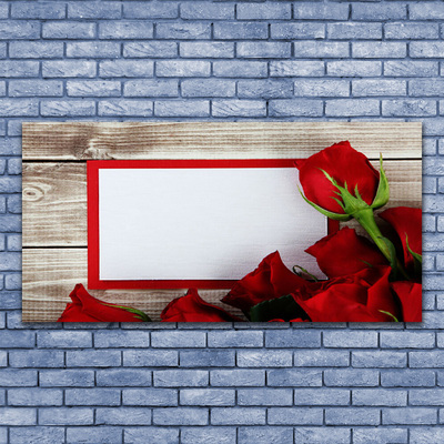 Plexiglas® Wall Art Roses floral red