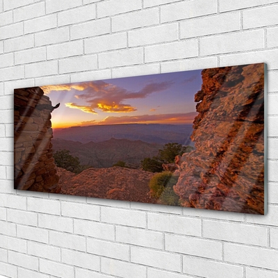 Plexiglas® Wall Art Rock landscape brown
