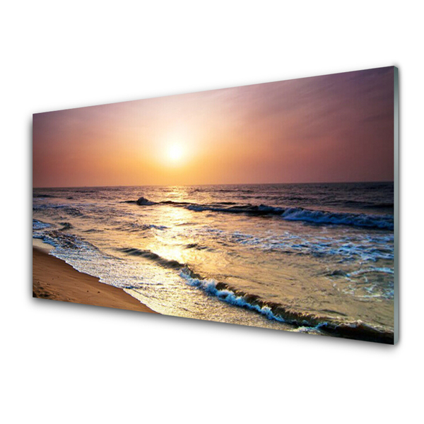 Plexiglas® Wall Art Sea landscape yellow blue