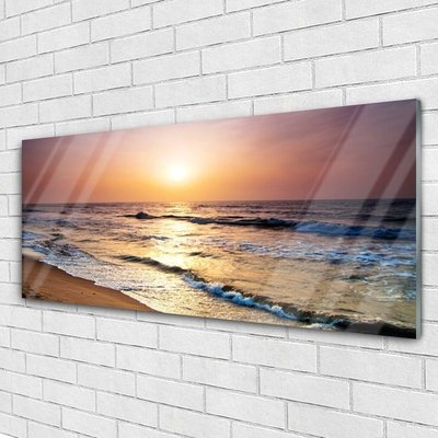 Plexiglas® Wall Art Sea landscape yellow blue