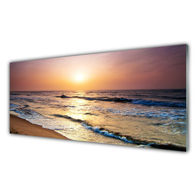 Plexiglas® Wall Art Sea landscape yellow blue