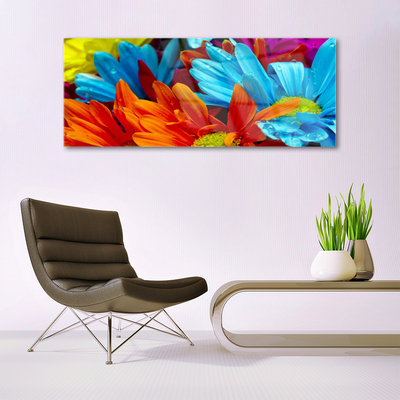 Plexiglas® Wall Art Flowers floral red blue orange