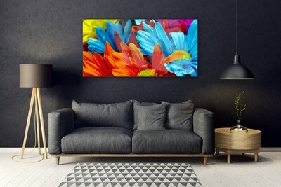 Plexiglas® Wall Art Flowers floral red blue orange