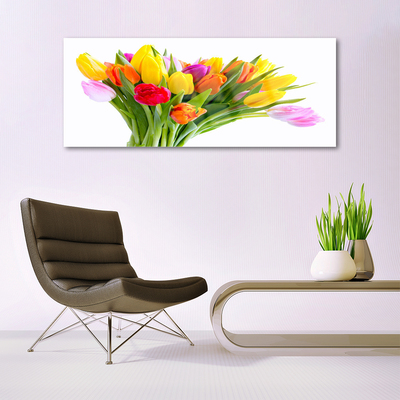 Plexiglas® Wall Art Tulips floral yellow red pink orange