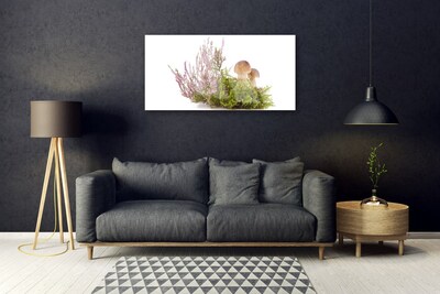 Plexiglas® Wall Art Mushrooms floral brown white