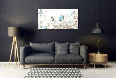 Plexiglas® Wall Art Abstract art brown blue white grey