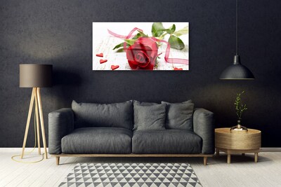 Plexiglas® Wall Art Rose floral red