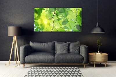 Plexiglas® Wall Art Leaves floral green brown
