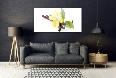 Plexiglas® Wall Art Vanilla leaves floral brown yellow green