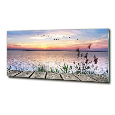 Plexiglas® Wall Art Sea landscape blue grey yellow