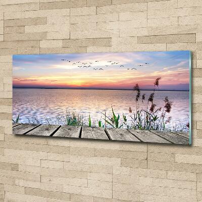 Plexiglas® Wall Art Sea landscape blue grey yellow