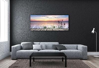 Plexiglas® Wall Art Sea landscape blue grey yellow